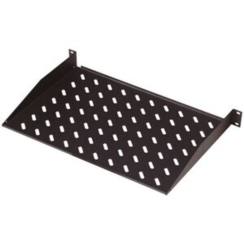Digitus DN-19 TRAY-1-400-SW 1U Rack-Regal - 482,60 mm Rack Width - Schwarz - Stahl - 15 kg Maximale Gewichtskapazität