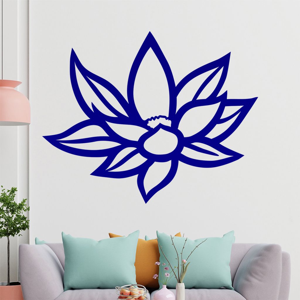 KIWISTAR Lotusblüte Wandtattoo in 6 Größen - Wandaufkleber Wall Sticker - Dekoration, Küche, Wohnzimmer, Schlafzimmer, Badezimmer