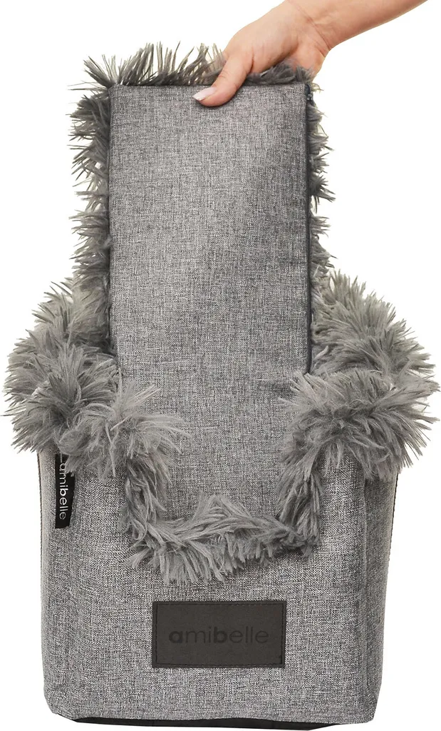 Siège auto chien gris déhoussable - Panier console centrale Locky