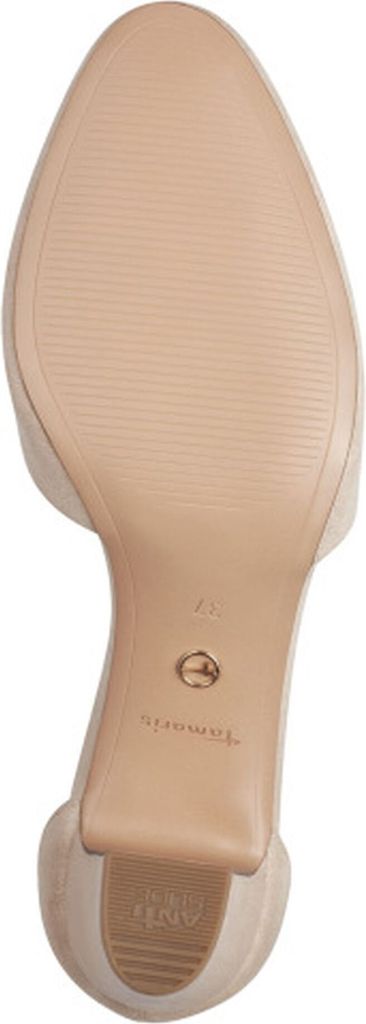 Tamaris Damen Pumps Fesselriemen Blockabsatz samtige Haptik Produktbild 2