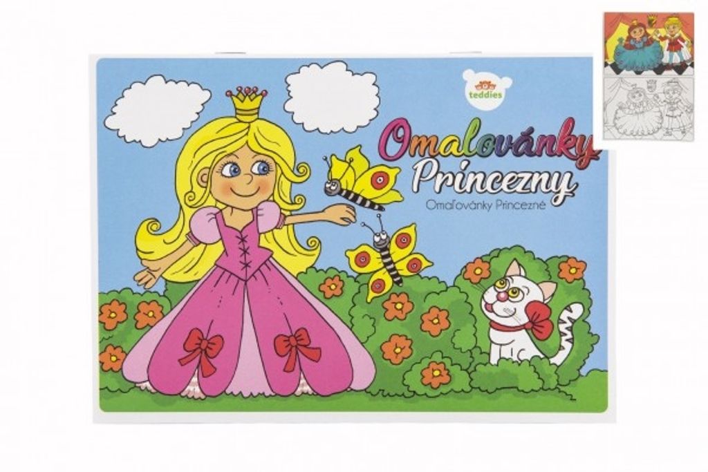 Libro da colorare Principesse 21x15cm 8 fogli A5 Immagine del prodotto 
