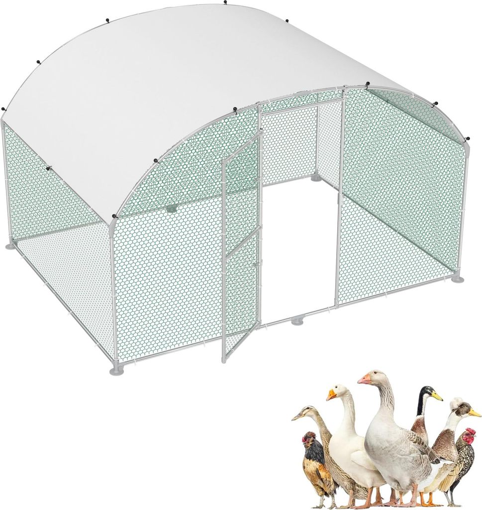 JOIEYOU Poulailler en métal 3x2x2m Cage à poules voûtée Image du produit 