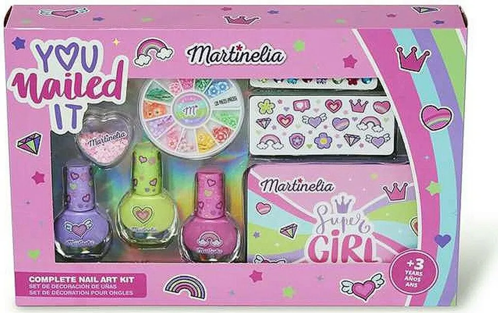 Set de Beauté Ongles pour Anniversaire Enfant Supergirl Nail Art Box