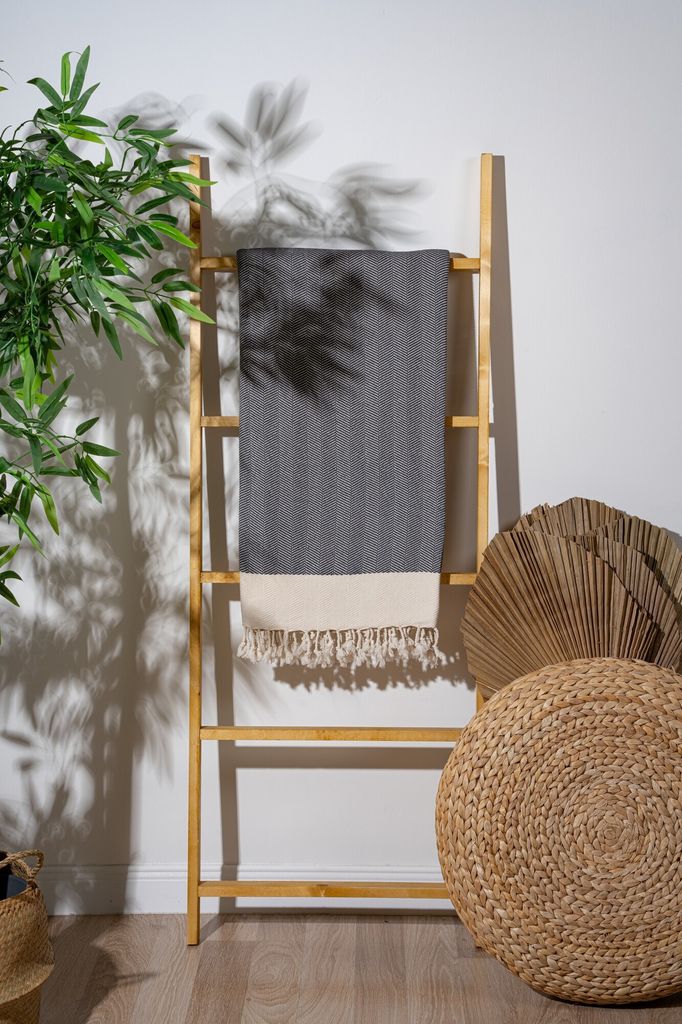 Mijolnir, Baliksirti - Anthracite, Anthrazit, Fouta (Strandtuch), 90 % BAUMWOLLE, 10 % POLYESTER, 90 x 180 cm