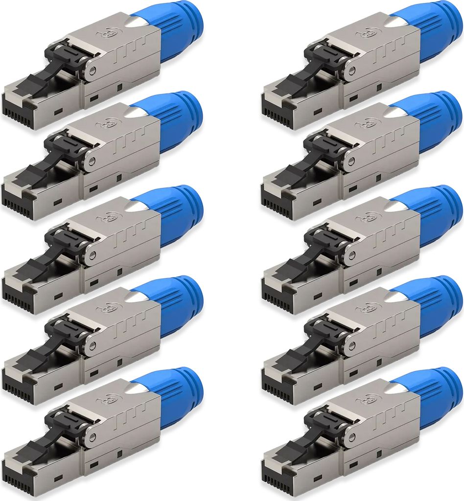 NEXMEX 10x Netzwerkstecker Cat 8 CAT8.1 RJ45 Stecker Produktbild 