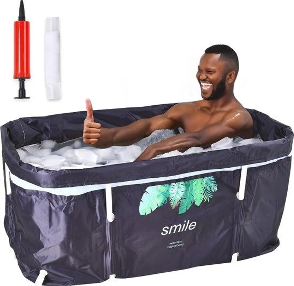 Petite salle de bain : Bain gonflable adulte pliable et confortable