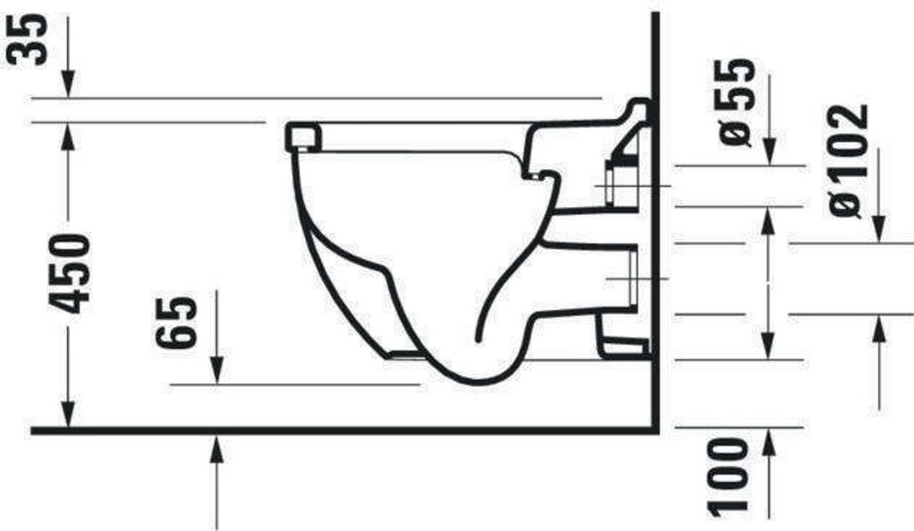 Duravit Duravit Wand-WC STARCK 3 COMFORT ti 360x545mm Produktbild 