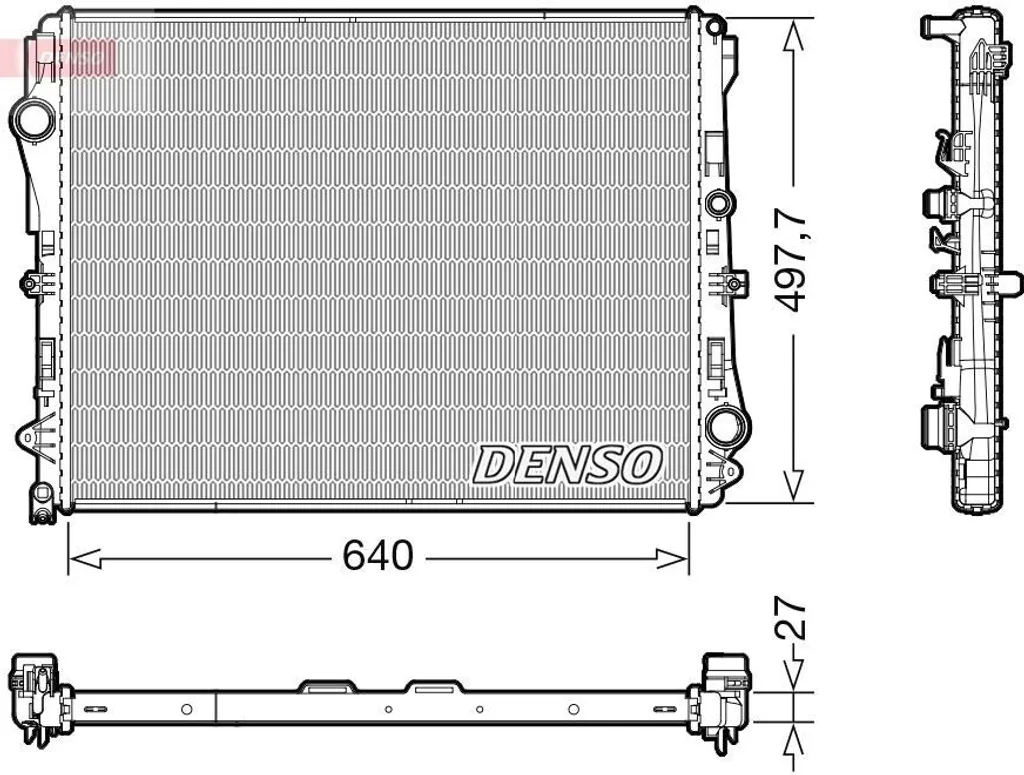 Radiateur de refroidissement moteur pour Mercedes GLC et Classe S W222