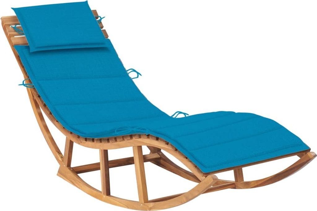 Schaukelliege mit Auflage Massivholz Teak