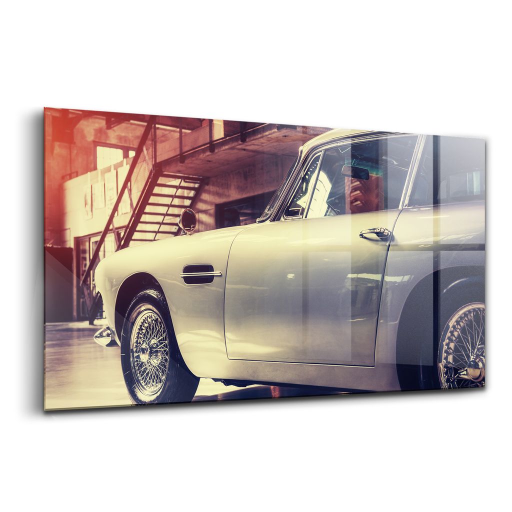 Glasmalerei - dekorative Malerei - moderne Malerei - 140x70 - Aston Martin DB5
