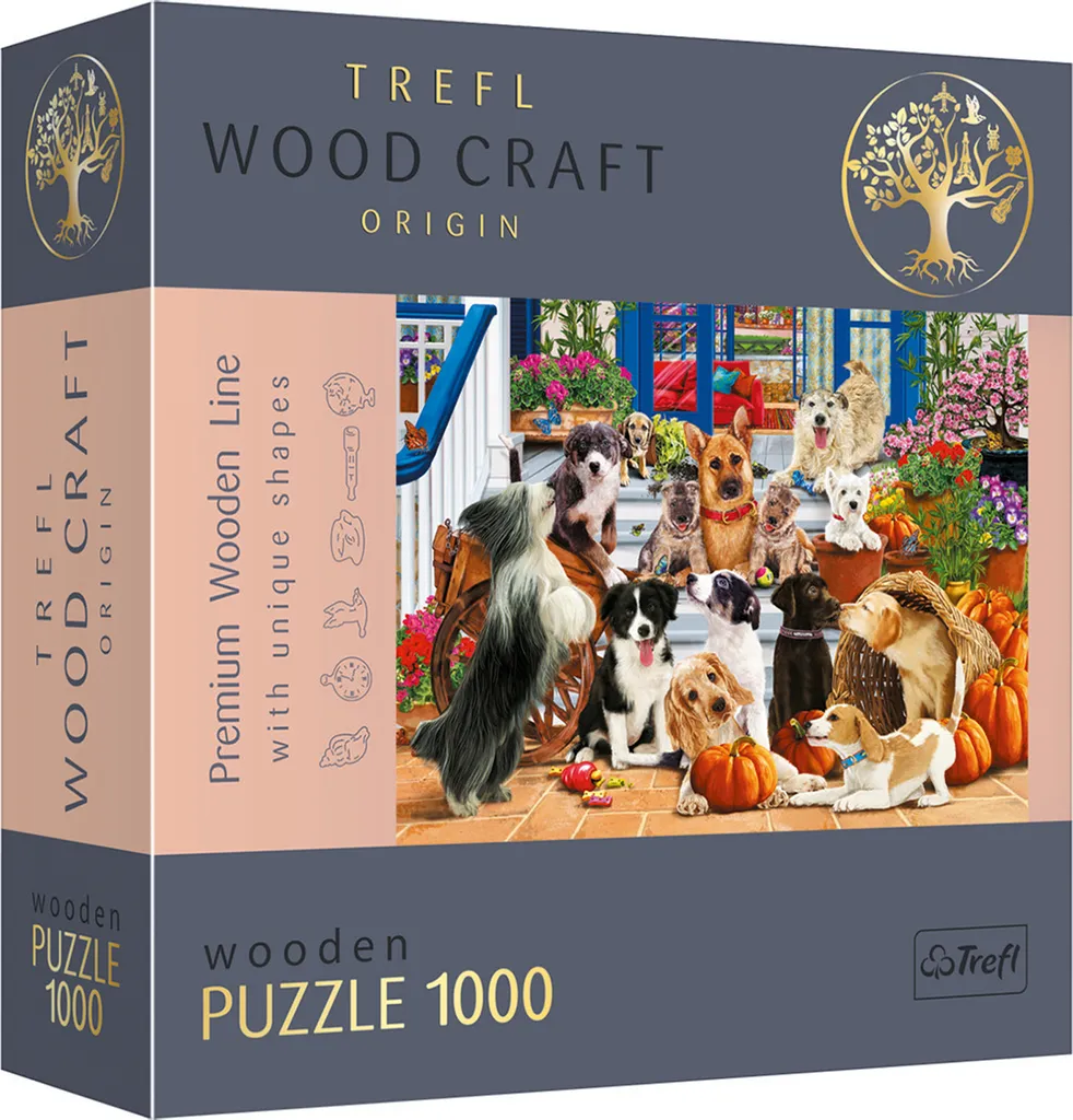 Puzzle 1000 pièces Dog Friends - Découpe laser bois et design original