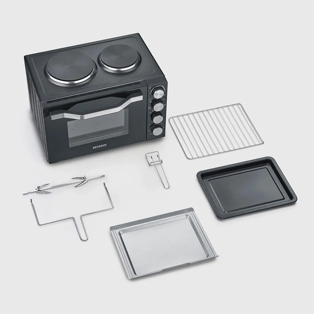 Four Severin TO 2074 à Chaleur Tournante et Plaques de Cuisson 30L - 18