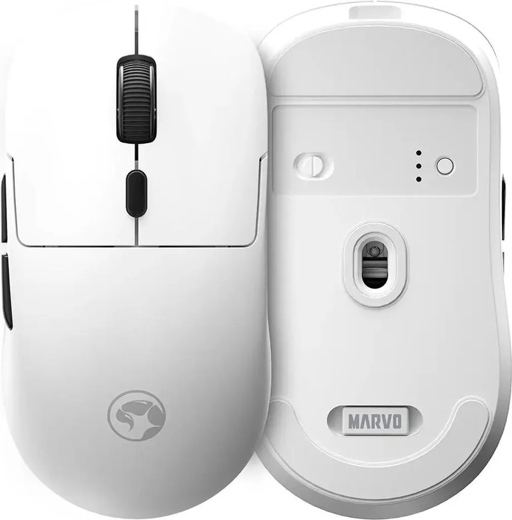 Marvo Niro 50 Mouse Gaming Wireless Trasparente - 12000 DPI Leggero
