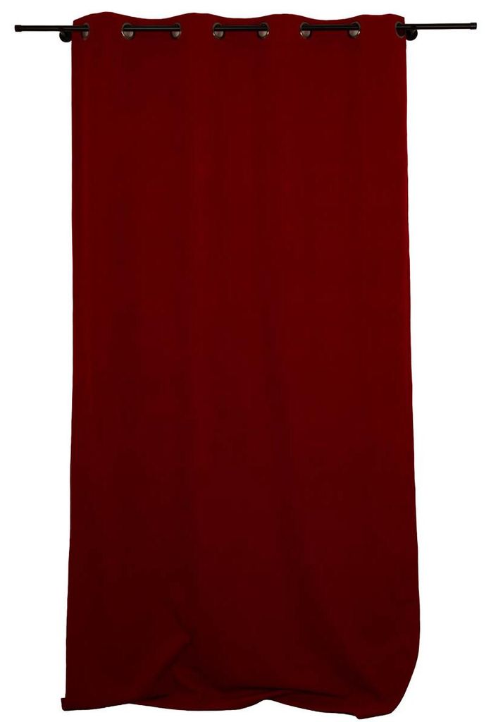 3-in-1 Thermovorhang Dim-Out Akustik rot mit Ösen 140x245cm