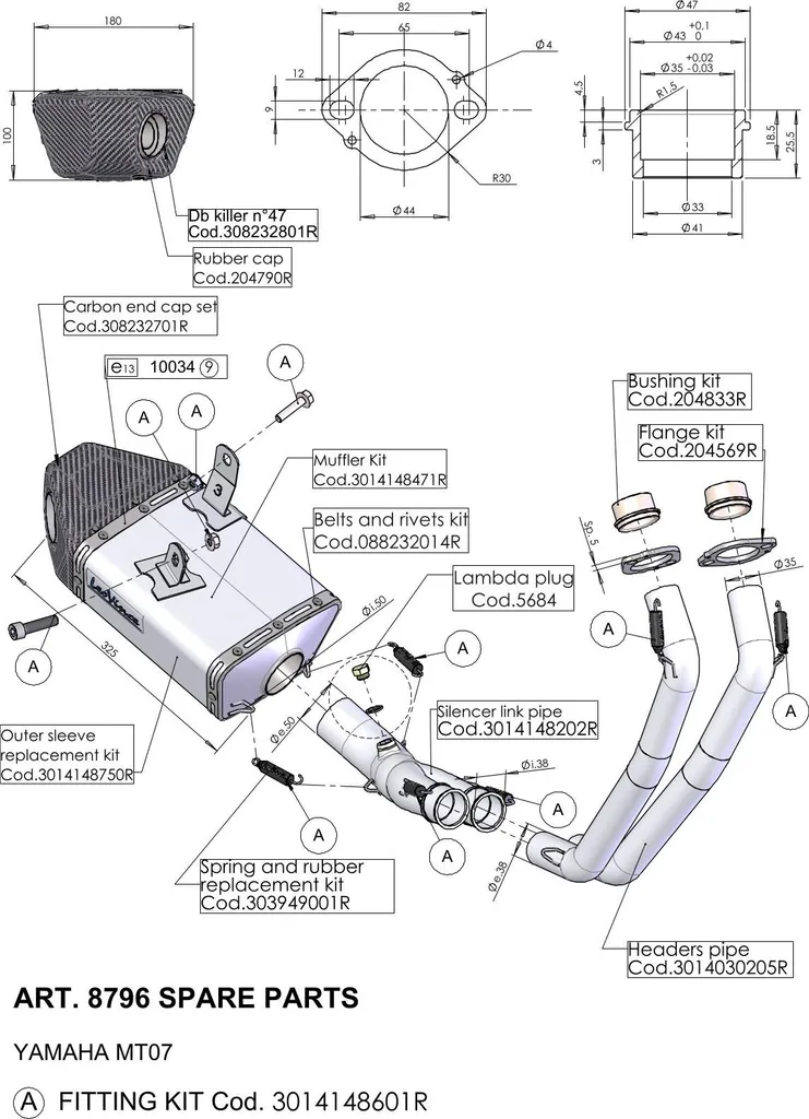 Vis de Fixation LeoVince Haute Résistance pour Échappement Yamaha XSR700