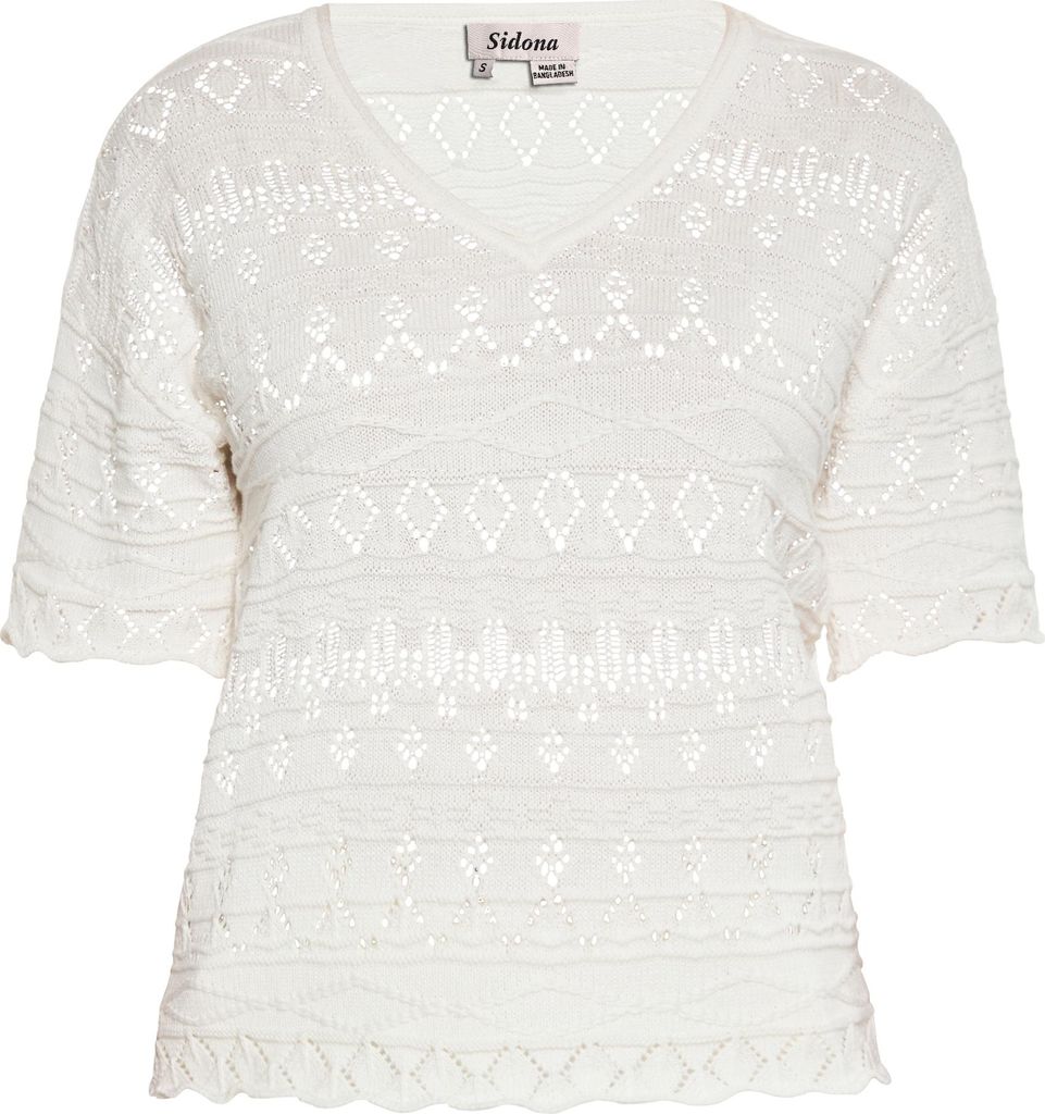 SIDONA damen pullover - wollweiss, M