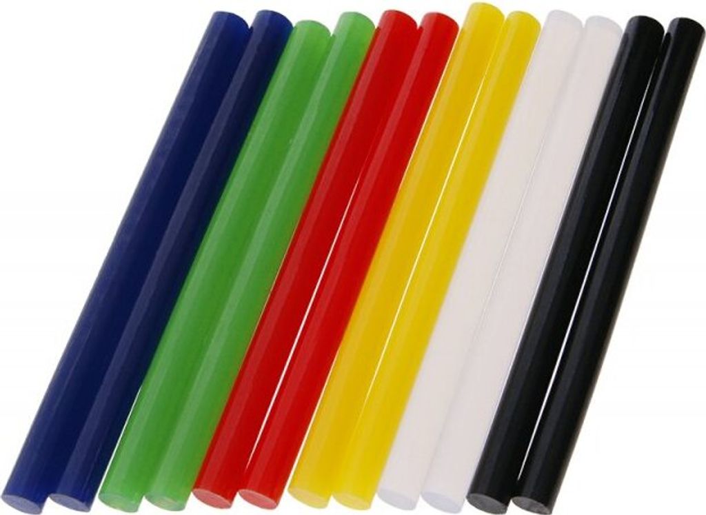 Glue sticks 7.2x100mm 12pcs,colourfull