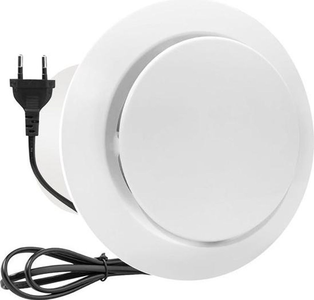 100-mm-Badlüfter mit leiser Abluft – für Bad, WC, Küche, Garage – energiesparender Wirbellüfter mit Rückschlagventil – 10 cm