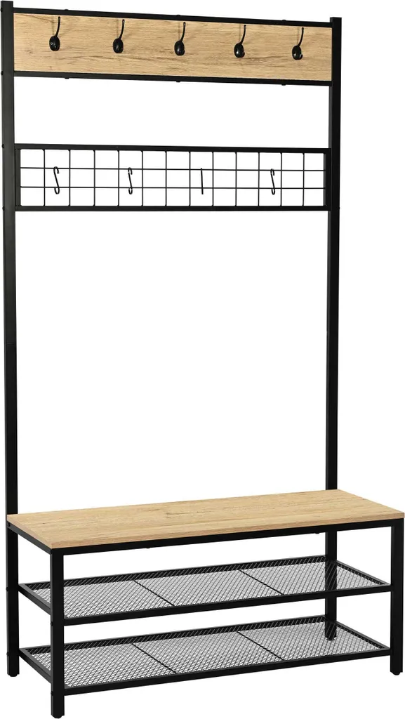 Armoire Alizee pour Chambre - Rangement Vêtements 100x40x180cm Chêne