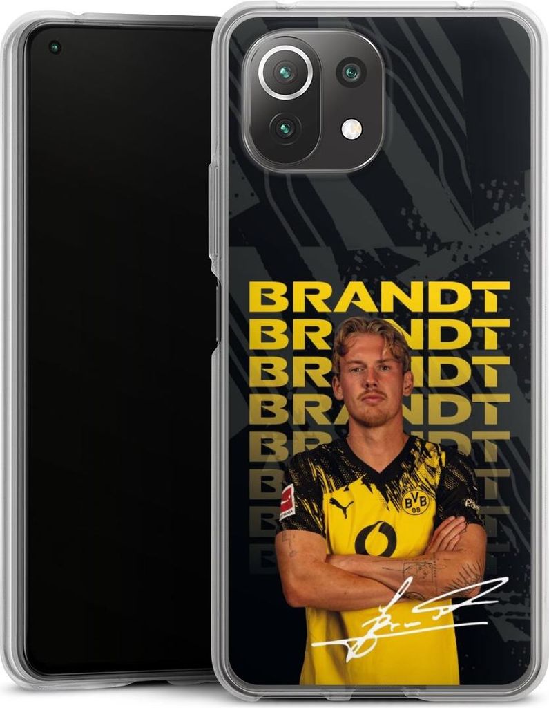 DeinDesign Handyhülle für Xiaomi Mi 11 Lite 5G NE Silikon Hülle Case Smartphone Schutzhülle BVB Borussia Dortmund Julian Brandt