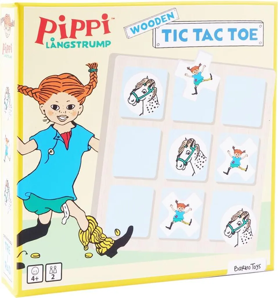 Morpion en bois Pippi de Barbo Toys 8635 - Design coloré et durable