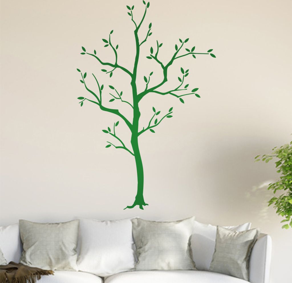 junger Baum Wandtattoo in 6 Größen - Wandaufkleber Wall Sticker - Dekoration, Küche, Wohnzimmer, Schlafzimmer, Badezimmer