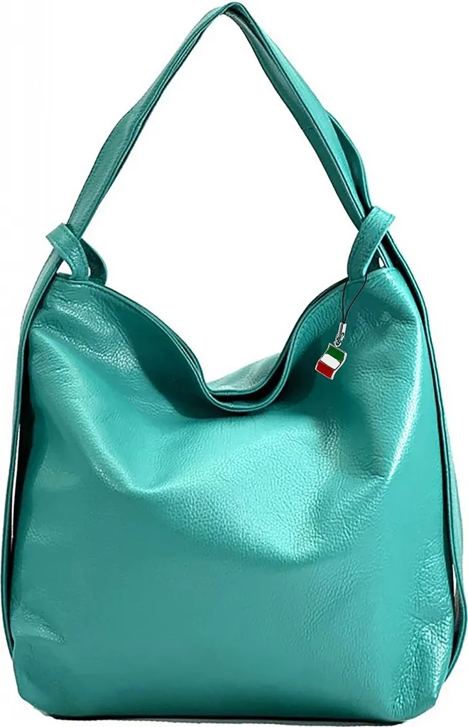Florence Zaino Pelle City Turchese OTF611T - Eleganza Funzionale Donna