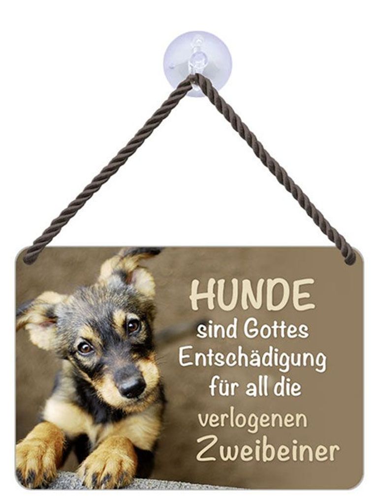 Kulthänger Blechschild Hunde + Zweibeiner KH 084 Produktbild 