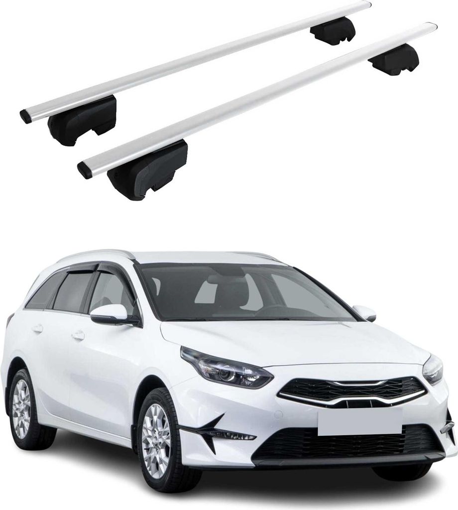 Dachträger Gepäckträger für Kia Cee'D CD 2018-2025 Grundträger ABE Silber 2x