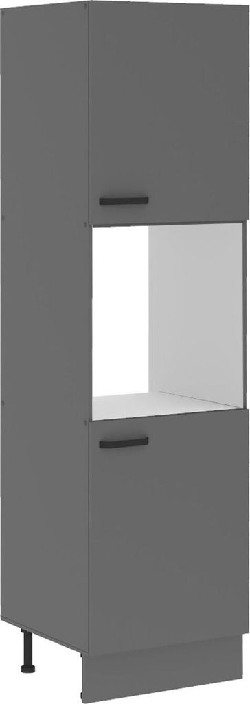 Küche NESSA Hochschrank 60 cm Anthrazit Küchenzeile Küchenblock Einbauküche