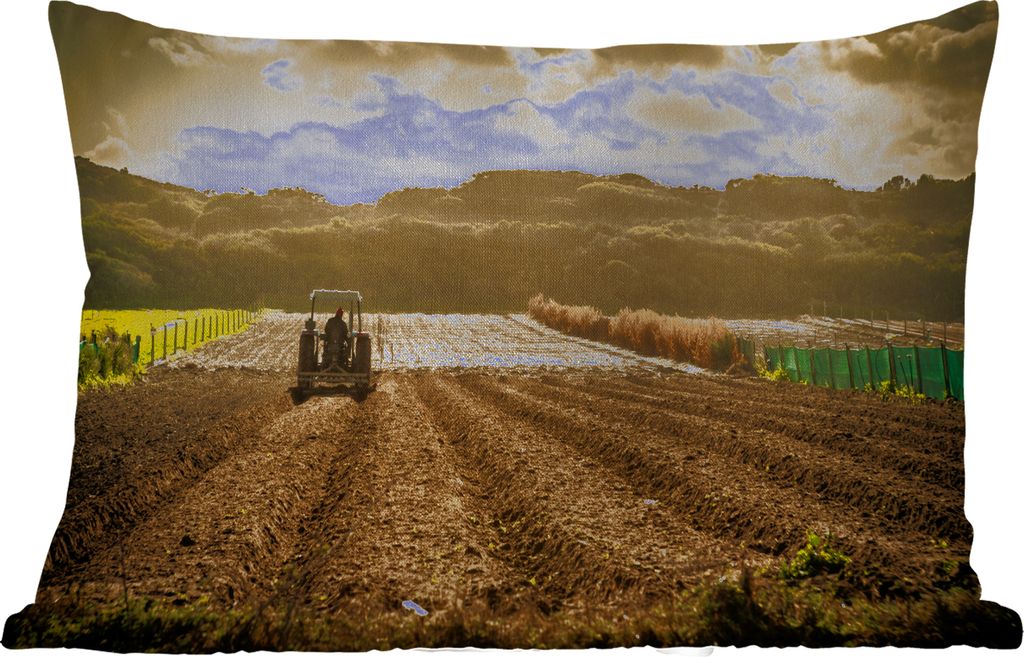 MuchoWow® Outdoor Kissen - Traktor - Bauernhof - Berg - Produktbild 