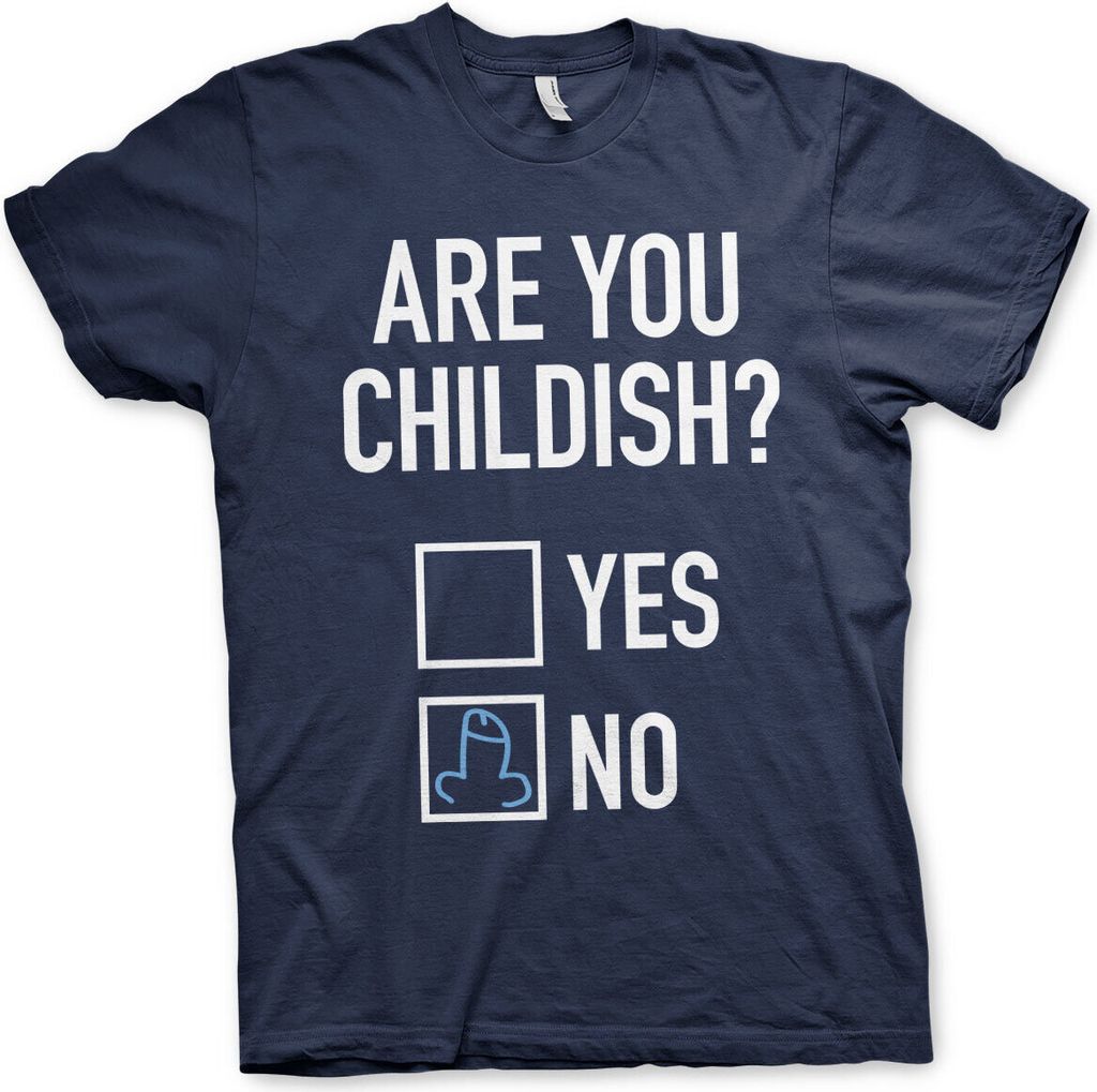 Are You Childish T-Shirt - XX-Large - Navy