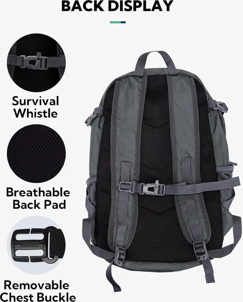 Sac à dos pliable pour camping et randonnée 28L - Idéal pour l'extérieur