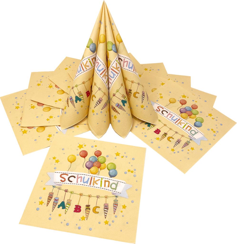 Oblique Unique 20 Servietten für Schuleinführung Produktbild 