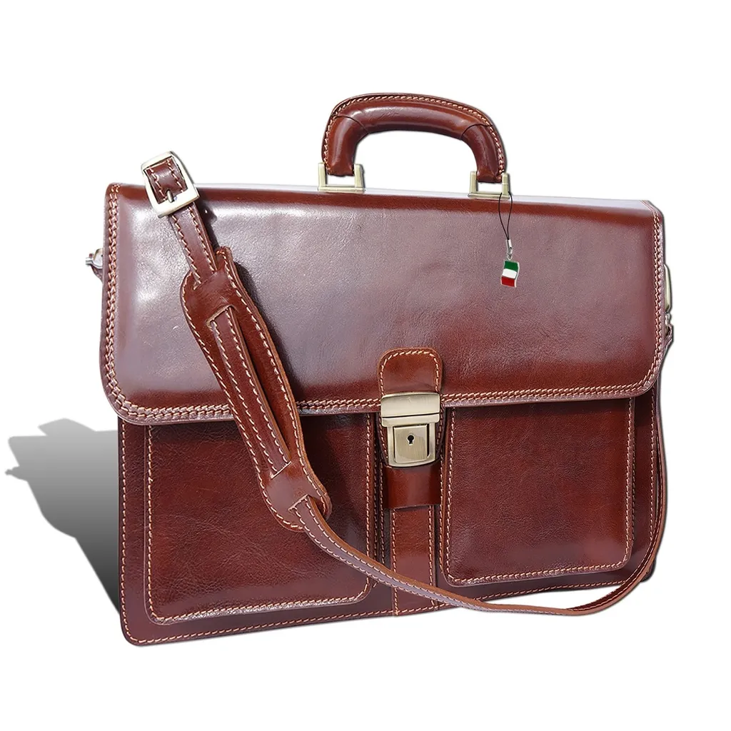 Sac d'affaires marron Florence pour ordinateur et réunions de travail