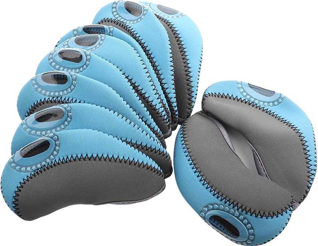 10-teiliges Golf-Eisen-Schutzhüllen Set, Neopren, Produktbild 