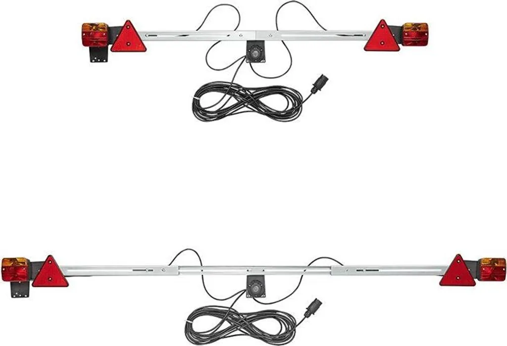 Support feux remorque télescopique 140-200cm métal avec câble 12M - 3