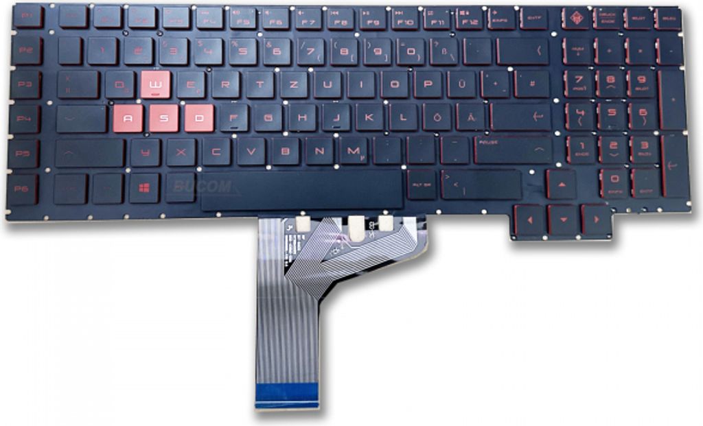 Für HP Omen 17-AN Serie 17-AN000 Tastatur mit Backlite Deutsch in Rot