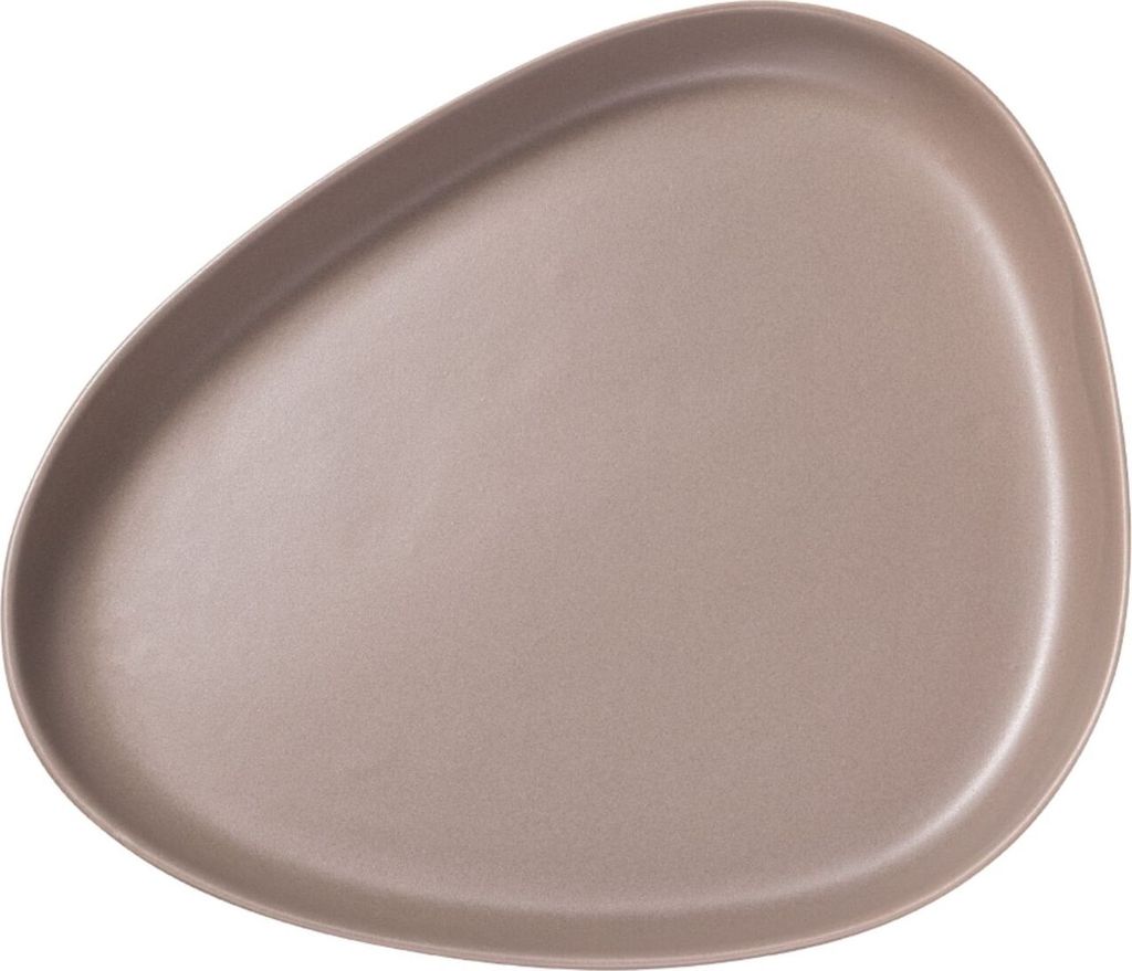 LIND DNA Curve Stoneware Platzteller warm grey