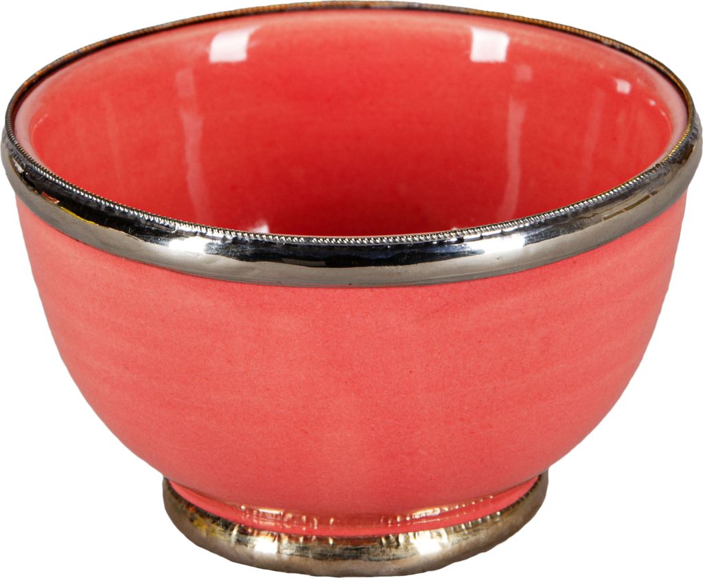 Orientalische Keramikschale Keramikteller Rund Cariba Rosa Ø 11cm Groß | farbige marokkanische Keramik Schale Teller aus Marokko | Orient große ...
