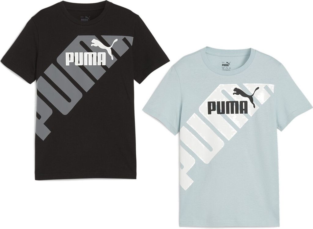 Puma Jungen Power Graphic Tee Logo Print Farbwahl