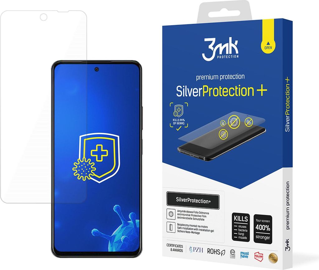 3mk Display Antimikrobielle Schutzfolie SilverProtection+ für Oppo A80 0,21mm Self-Heal