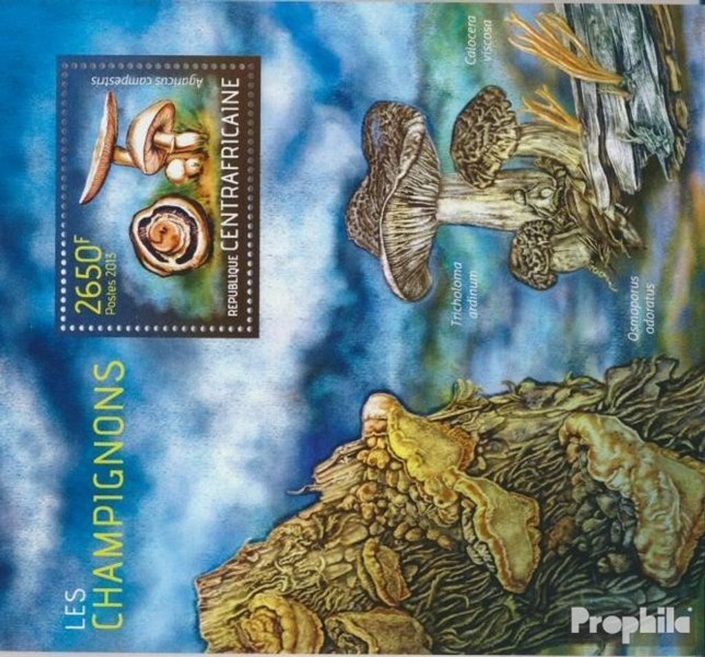 Briefmarken Zentralafrikanische Republik 2013 Mi Block 1088 (kompl. Ausgabe) postfrisch Pilze