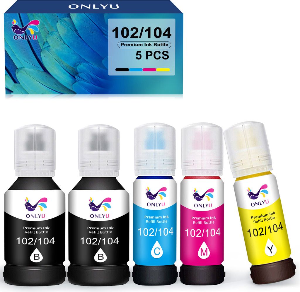 490ml ONLYU Ink Nachfülltinte für die Ecotankdruckertinte Produktbild 