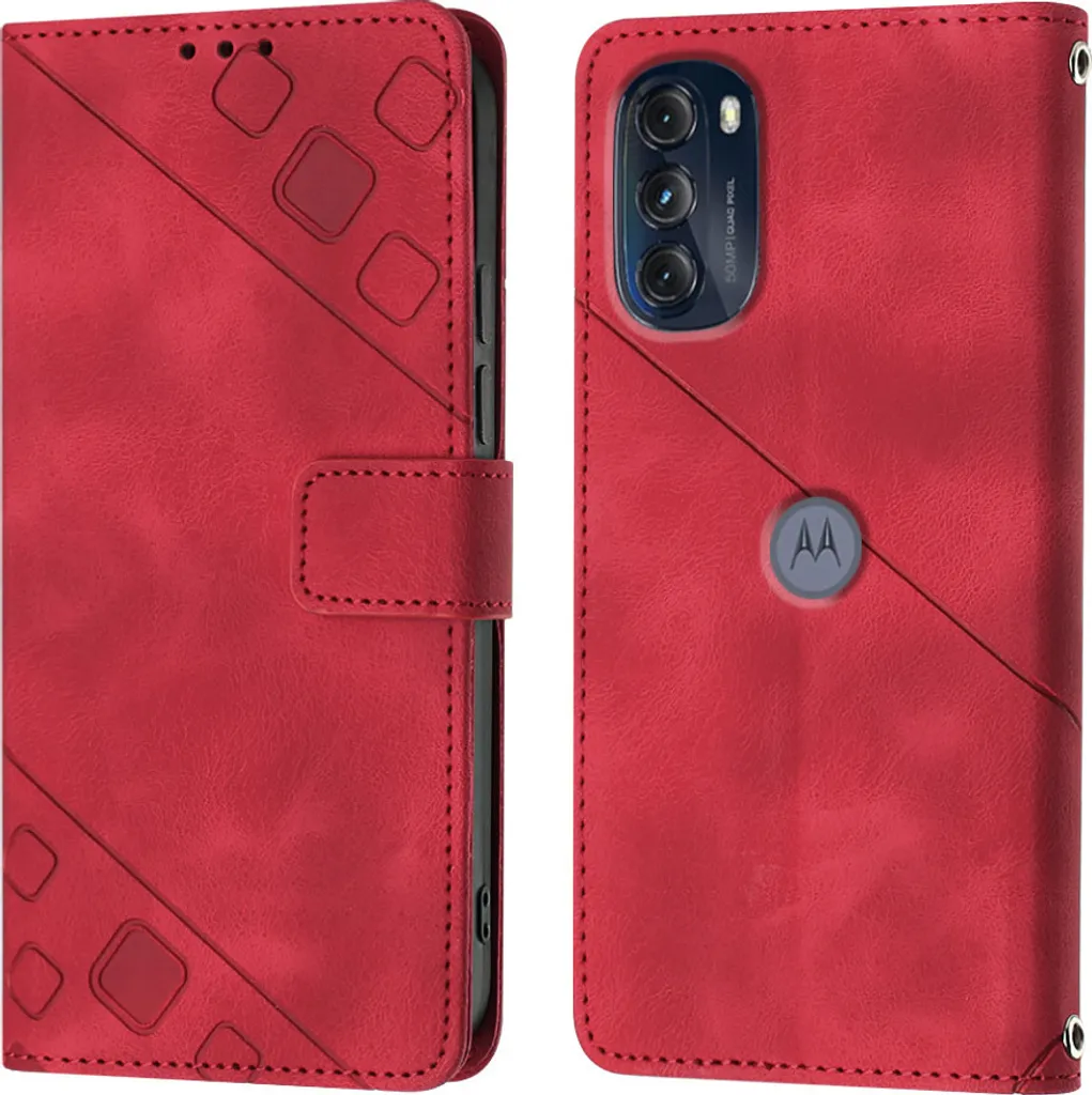 Offerta Custodia Motorola Moto G 5G 2022 Rosso Wallet Stand