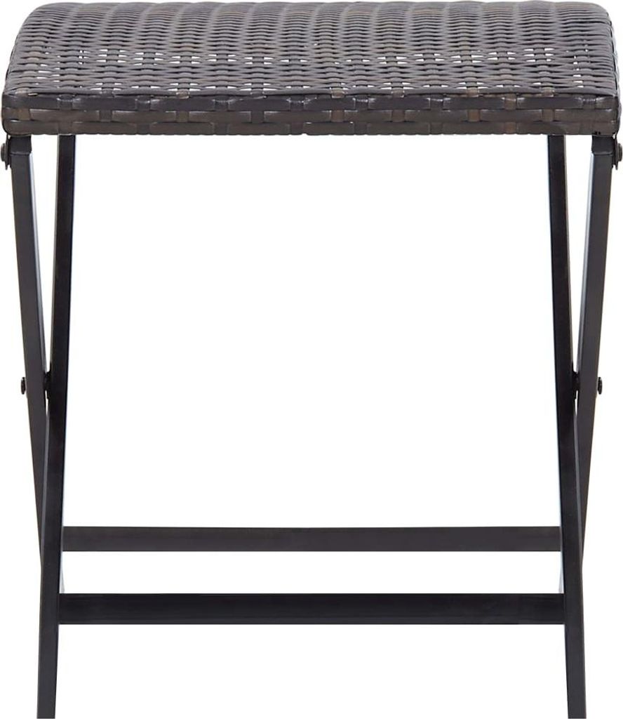 vidaXL Skladacia stolička Poly Rattan Brown Obrázok produktu 