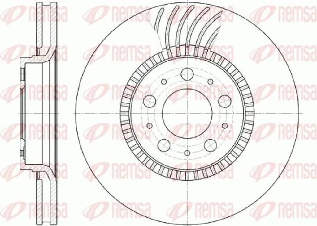 Disque de frein arrière pour Volvo S60 S80 V70 XC70 - Modèle REMSA