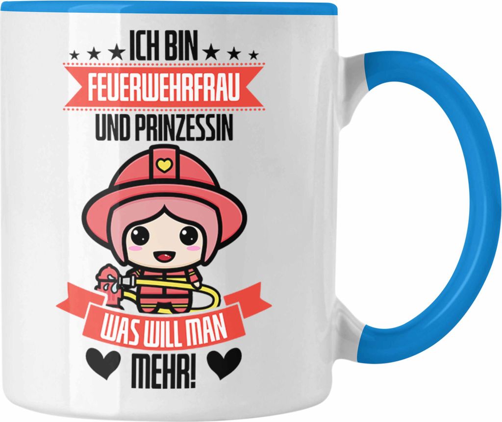 Trendation - Lustige Feuerwehrfrau Tasse Geschenk für Produktbild 