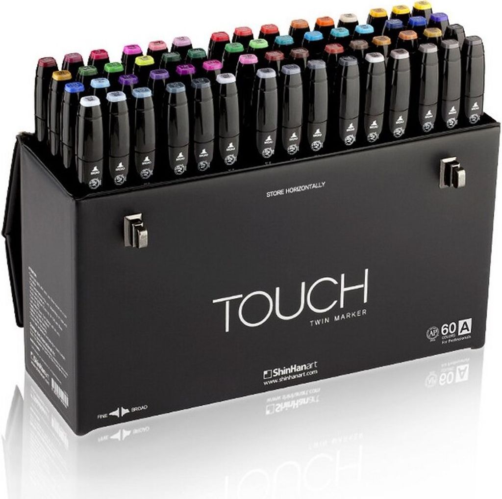 Marqueurs alcool double face Fine & Chisel TOUCH, 60pcs Image du produit 
