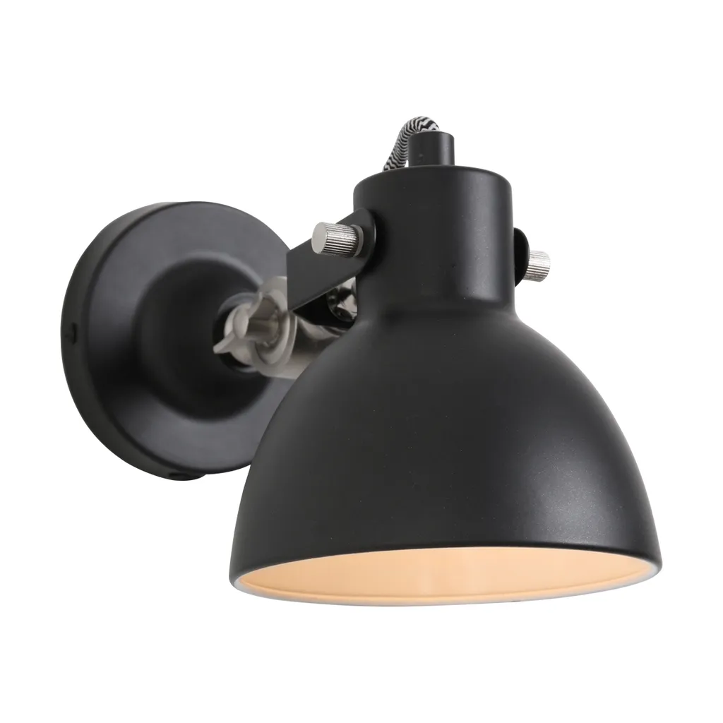 Mexlite - lampada da parete - Cera - nero - metallo - lampada da letto - E14 - 7647ZW